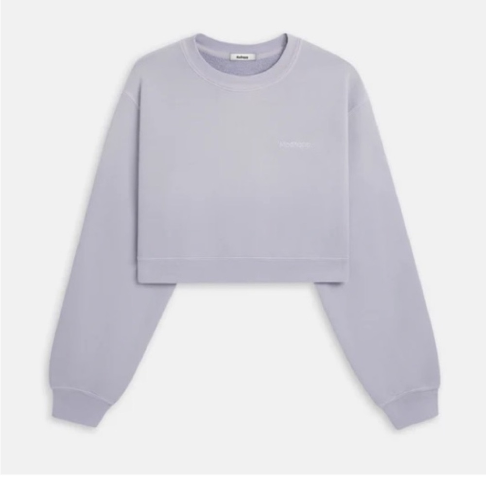 Madhappy Summer Collection Cropped Fleece Crewneck Sweatshirt Serenity.NWT Small